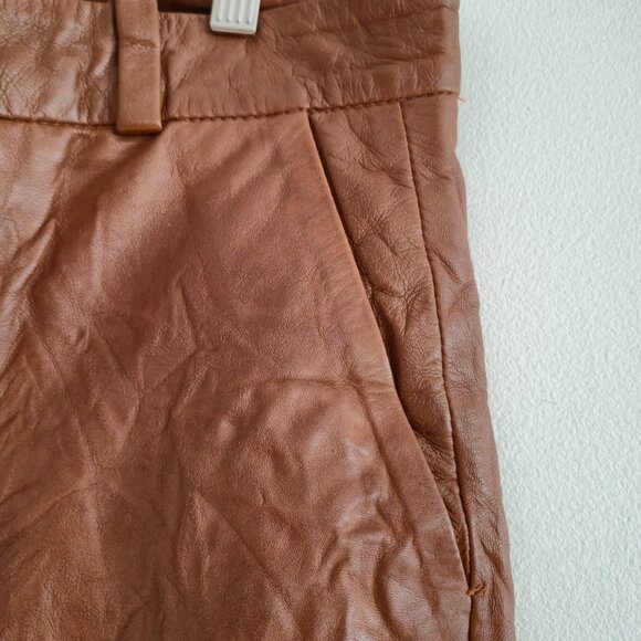 Zadig &Voltaire Crinkle leather trousers , brown S 38, 2020/21 runway collection - Picture 7 of 16